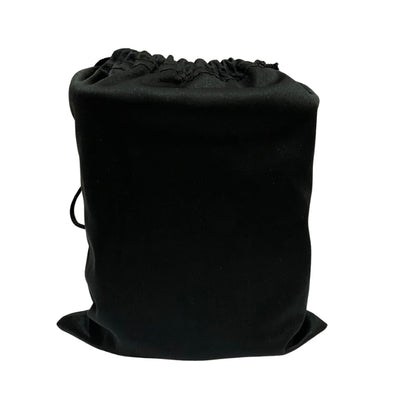 A full vinyl record cleaning kit black velvet carry pouch bag