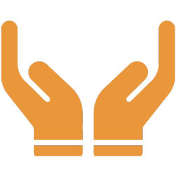 Two hands cupping upwards representing ergonomic comfort